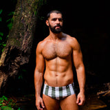 Classic | Olive & Blanco Vertical | Swim Brief