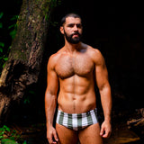 Classic | Olive & Blanco Vertical | Swim Brief